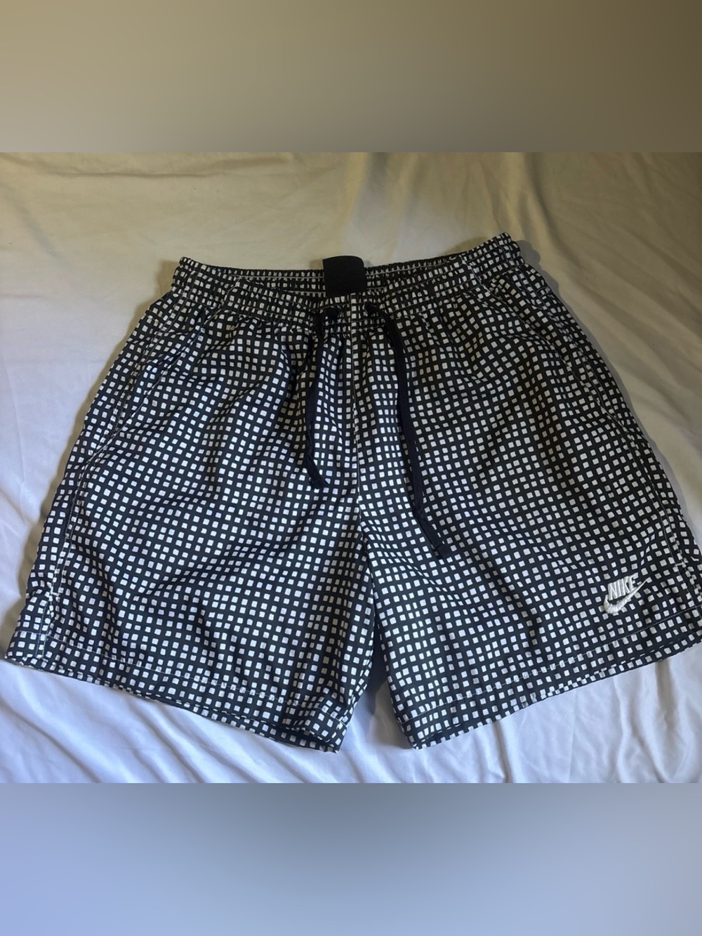 Nike Black & White Swim Trunks men